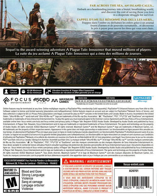 A Plague Tale: Requiem | PlayStation 5 | New
