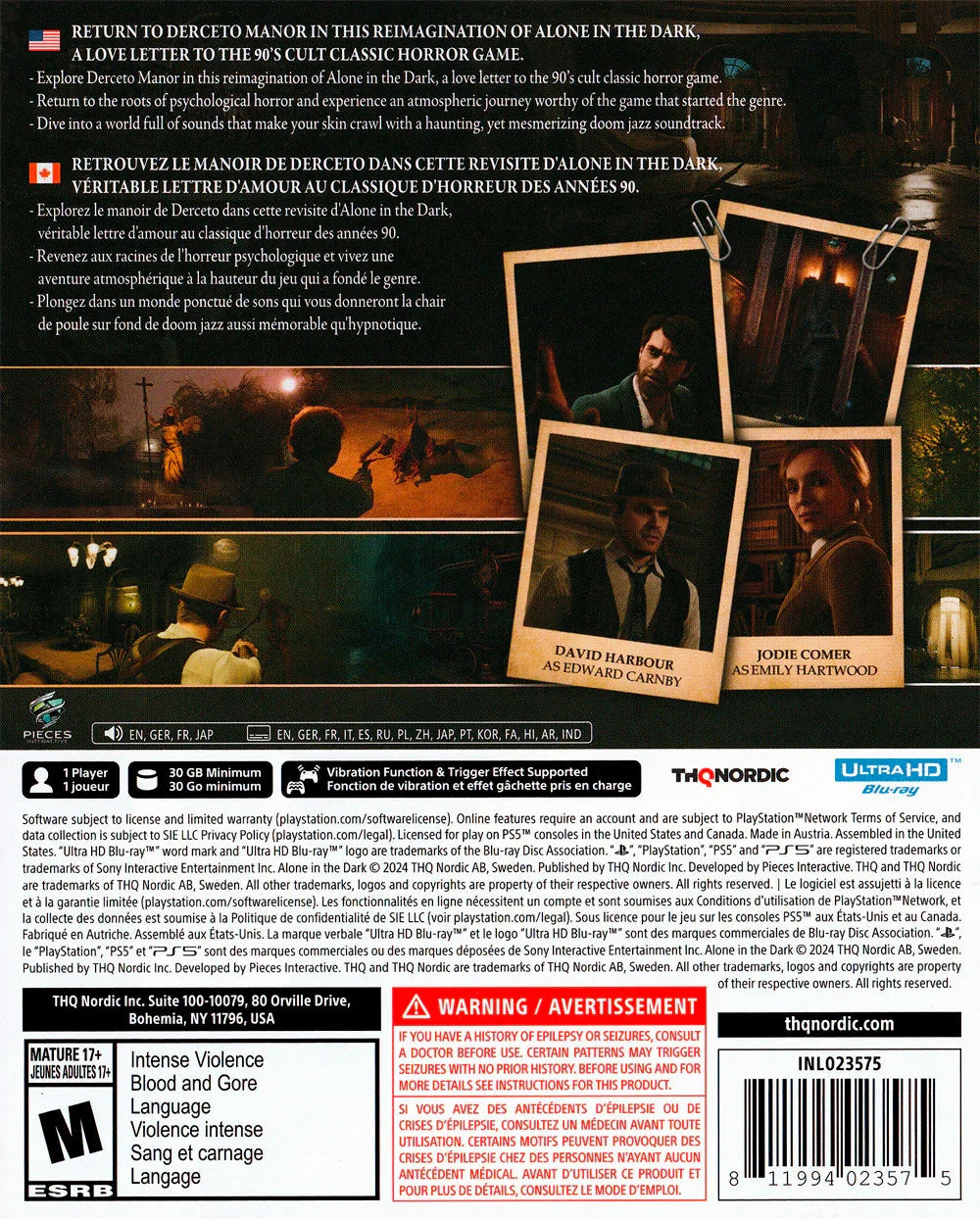 Alone In The Dark | PlayStation 5 | New